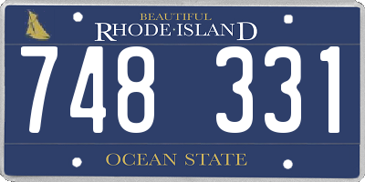 RI license plate 748331