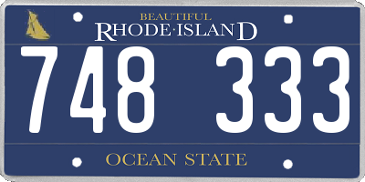 RI license plate 748333