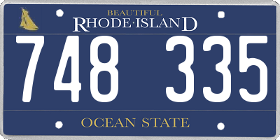 RI license plate 748335