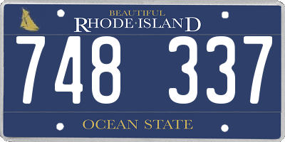 RI license plate 748337