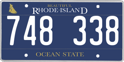 RI license plate 748338