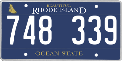 RI license plate 748339
