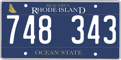 RI license plate 748343