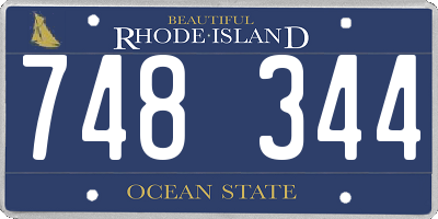 RI license plate 748344
