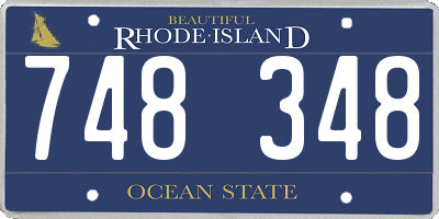 RI license plate 748348