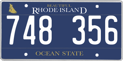 RI license plate 748356