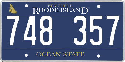 RI license plate 748357