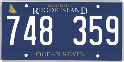RI license plate 748359