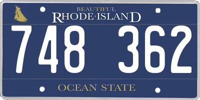 RI license plate 748362