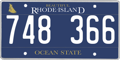 RI license plate 748366