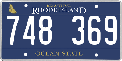 RI license plate 748369