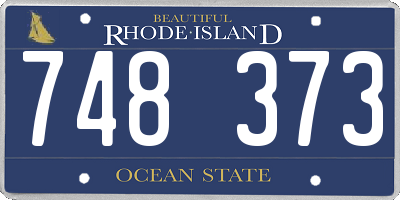 RI license plate 748373