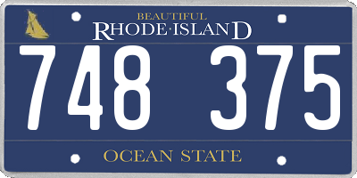 RI license plate 748375