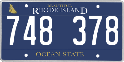 RI license plate 748378