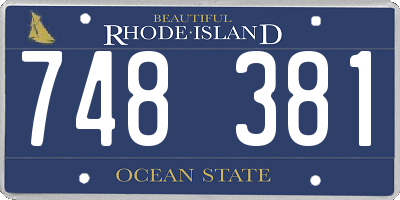 RI license plate 748381