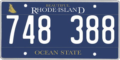 RI license plate 748388