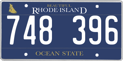 RI license plate 748396