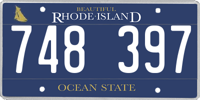 RI license plate 748397