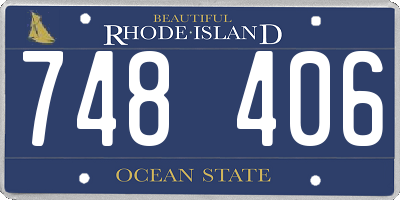 RI license plate 748406