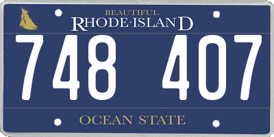 RI license plate 748407