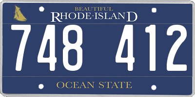 RI license plate 748412