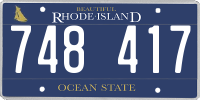 RI license plate 748417