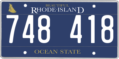 RI license plate 748418