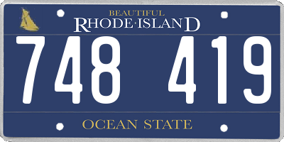 RI license plate 748419