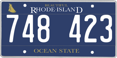 RI license plate 748423