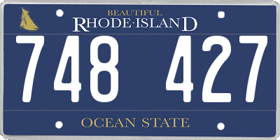 RI license plate 748427