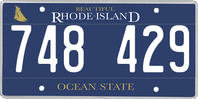 RI license plate 748429
