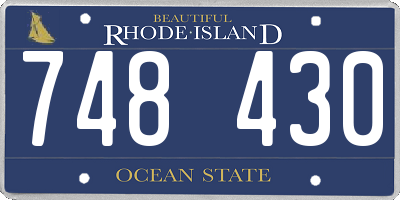 RI license plate 748430
