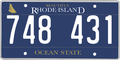 RI license plate 748431