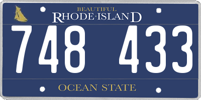 RI license plate 748433