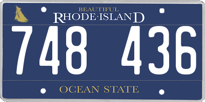 RI license plate 748436