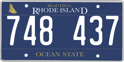 RI license plate 748437