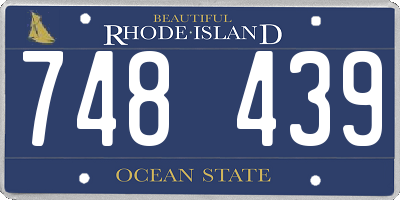 RI license plate 748439