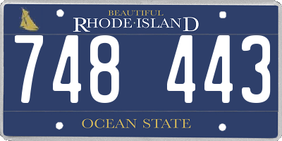 RI license plate 748443