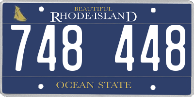 RI license plate 748448