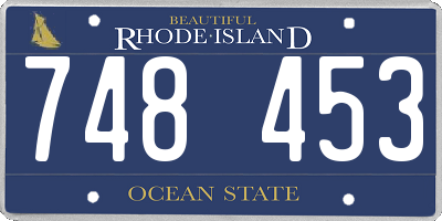 RI license plate 748453
