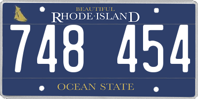 RI license plate 748454
