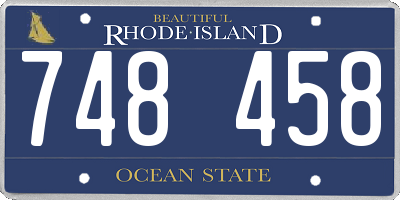 RI license plate 748458