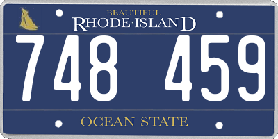 RI license plate 748459