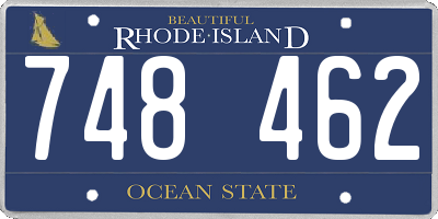 RI license plate 748462