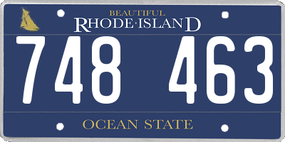 RI license plate 748463