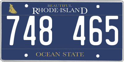 RI license plate 748465