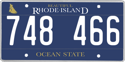 RI license plate 748466