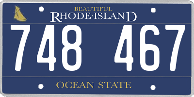 RI license plate 748467