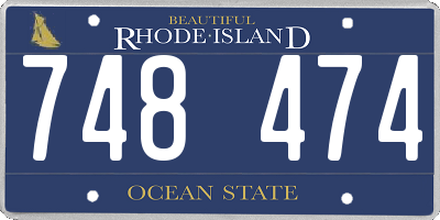 RI license plate 748474