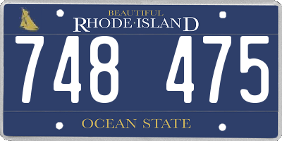 RI license plate 748475